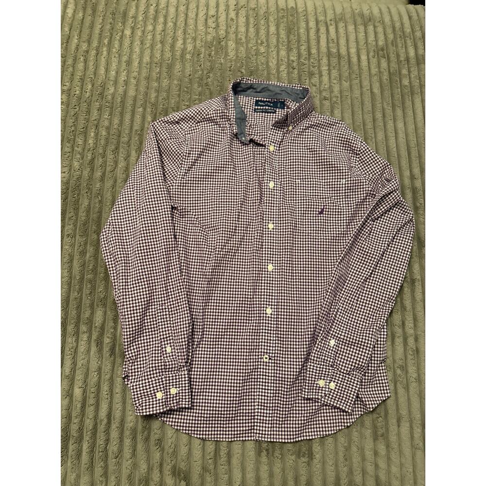 Nautica Classic Fit Stretch Button Up Shirt Men’s Size Large